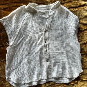 We The Free Textured White Top